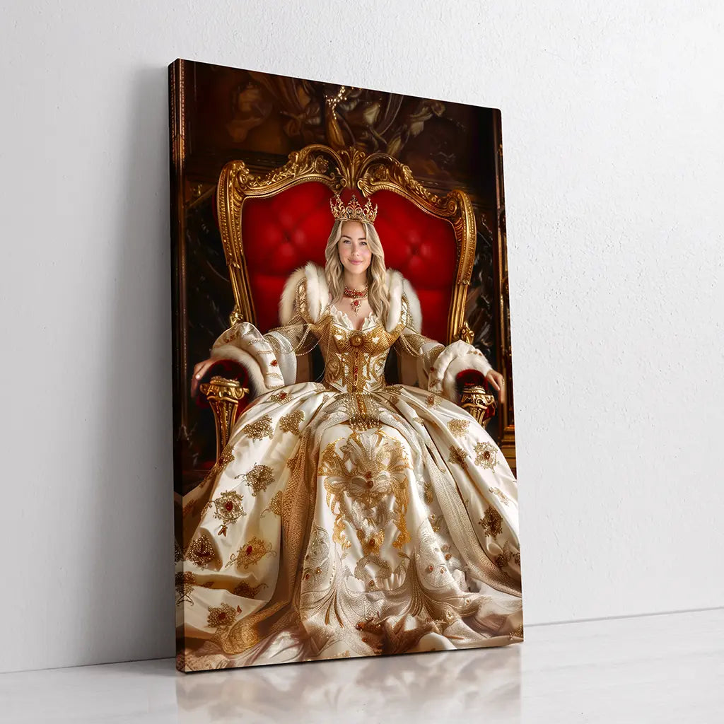 The Queen of Gold custom royal portrait