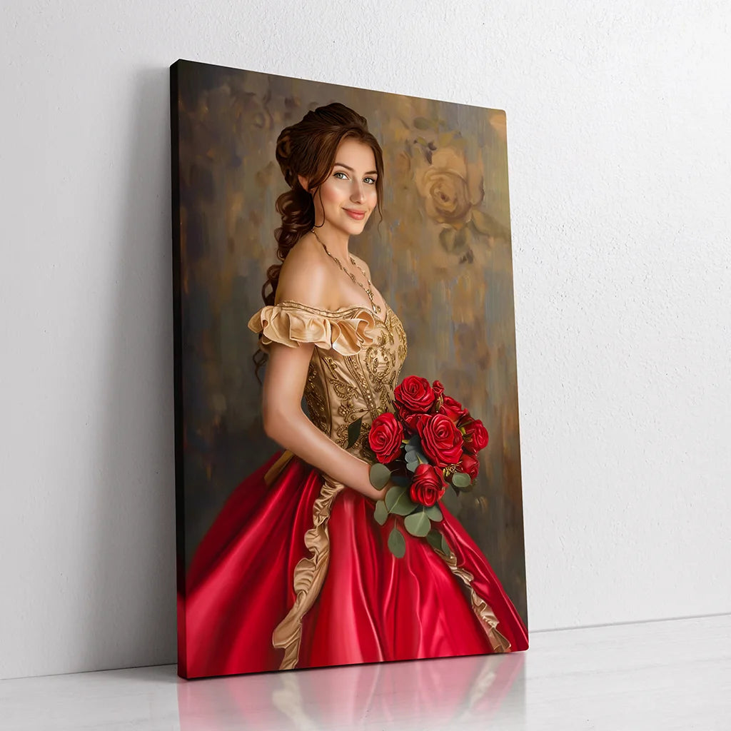The Queen of Roses custom personalized portrait