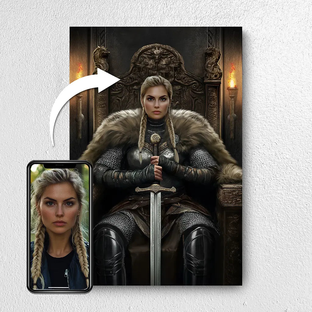 The Queen of Vikings custom portrait from photo