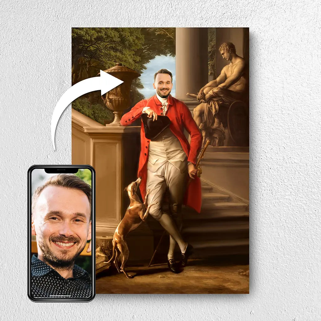 The Regal Gentleman custom portrait gift from photo