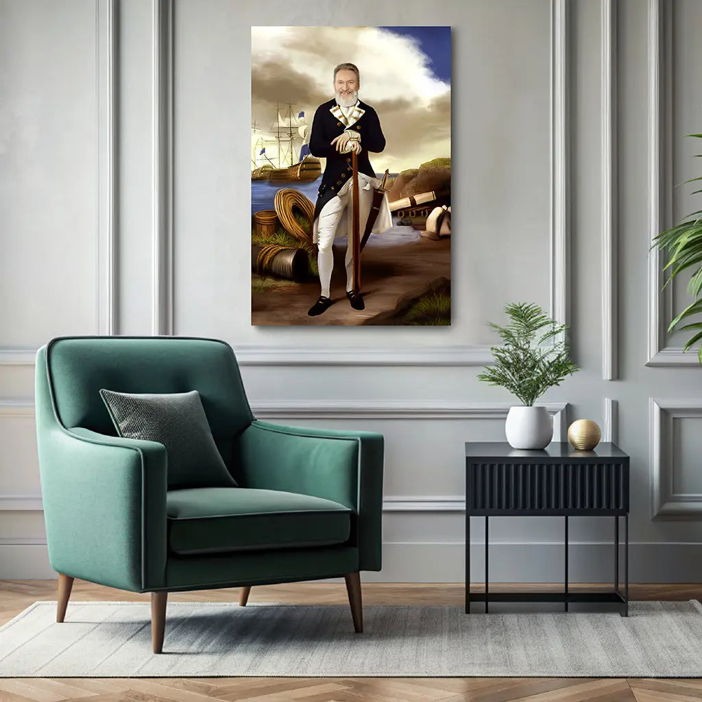 The Royal Admiral custom royal portrait wall art
