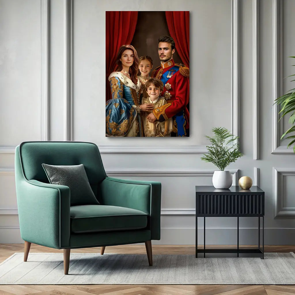 The Royal Family custom royal portrait wall art canvas