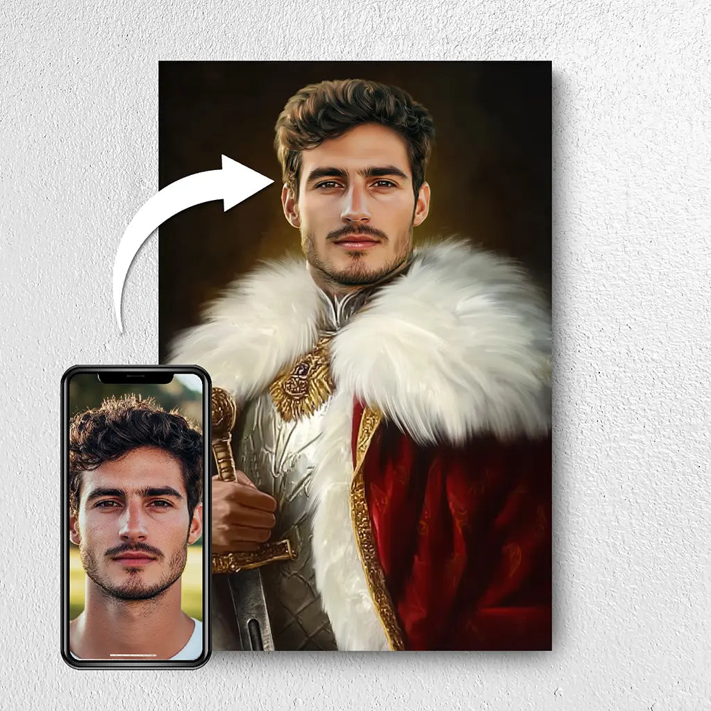 The Royal Grandeur custom king portrait from photo