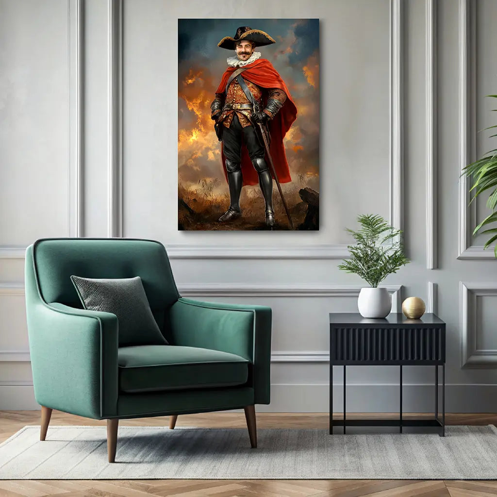 The Royal Musketeer custom personalized wall art canvas