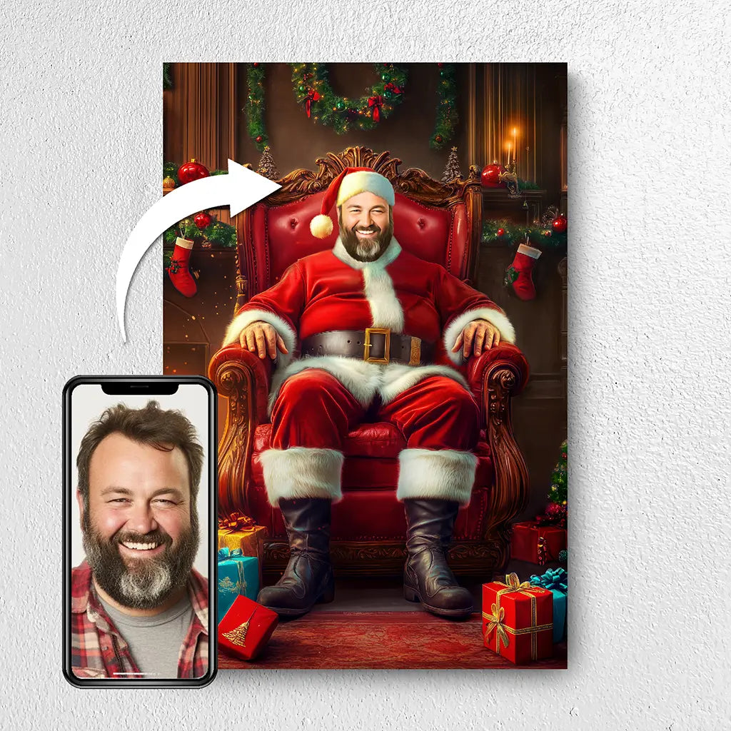 The Santa Claus custom Christmas portrait from photo