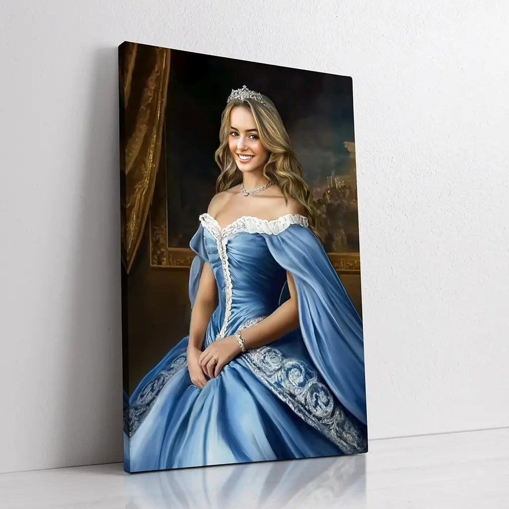 The Sapphire Queen custom royal female portrait