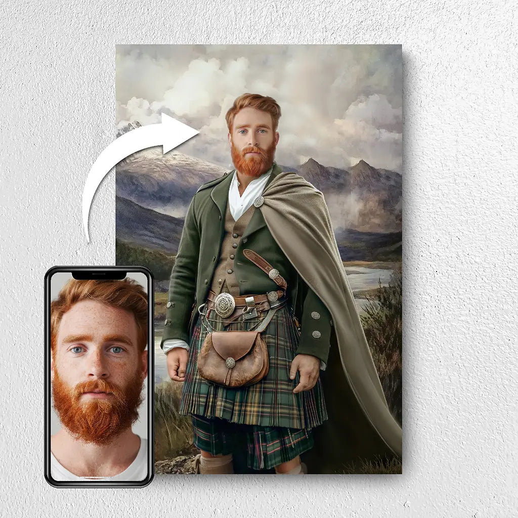 The Scottish Highlander custom portrait from photo