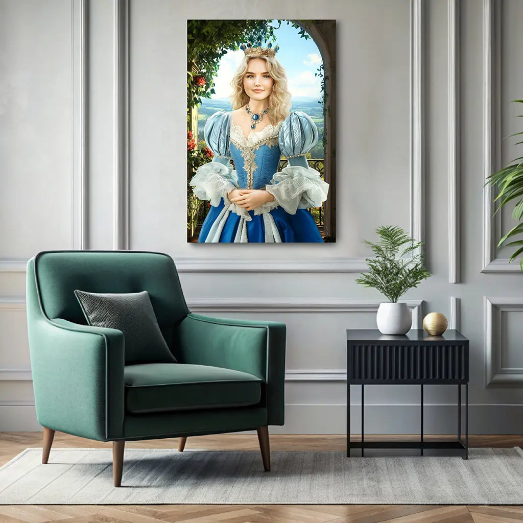 The Sovereign Beauty custom personalized royal queen portrait wall decor