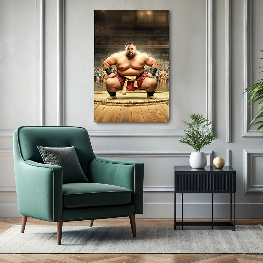 The Sumo custom male portrait wall decor