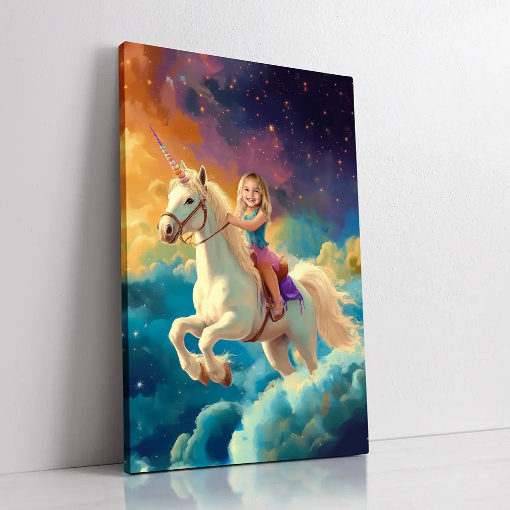 The Unicorn Princess custom girl portrait