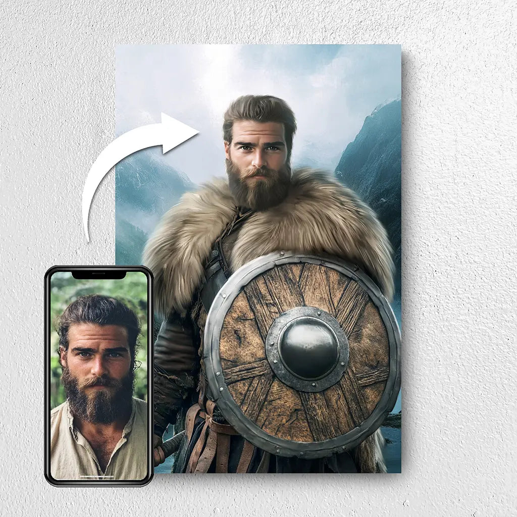 The Viking Hero custom viking portrait from photo