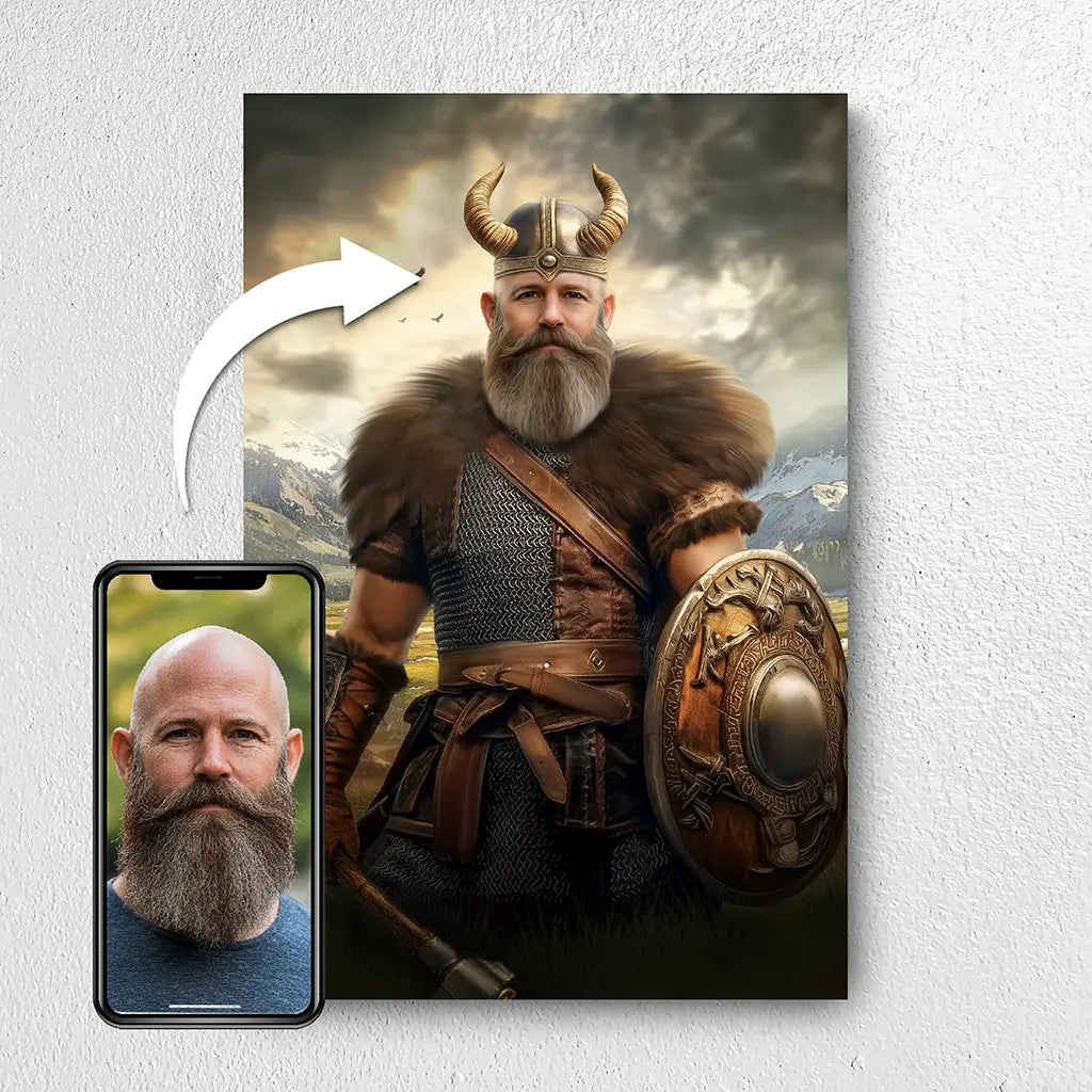 The Viking Warrior custom portrait from photo