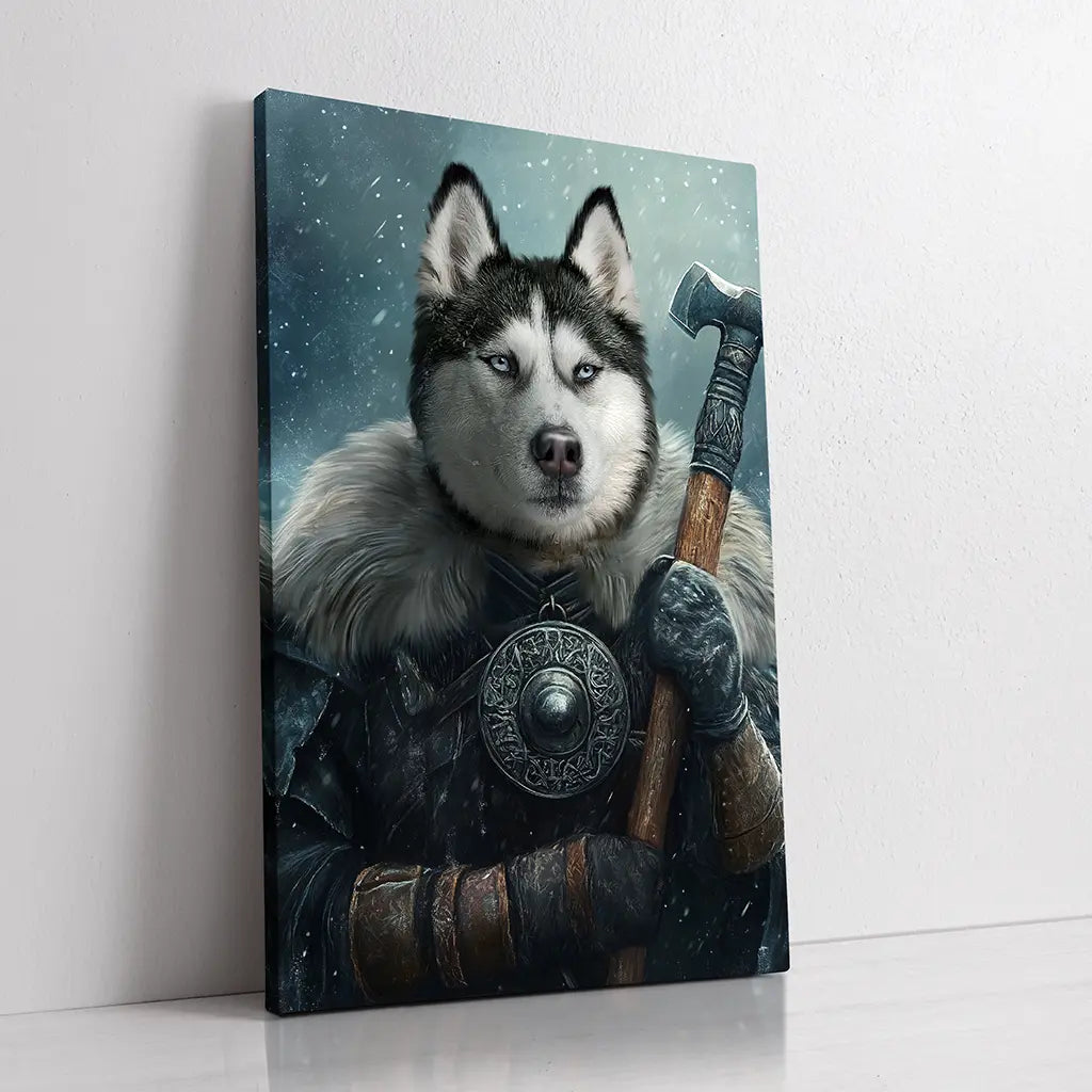 The Viking custom dog portrait