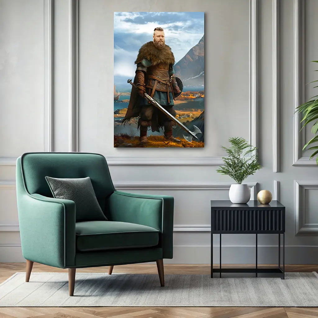 The Viking custom personalized portrait wall decor