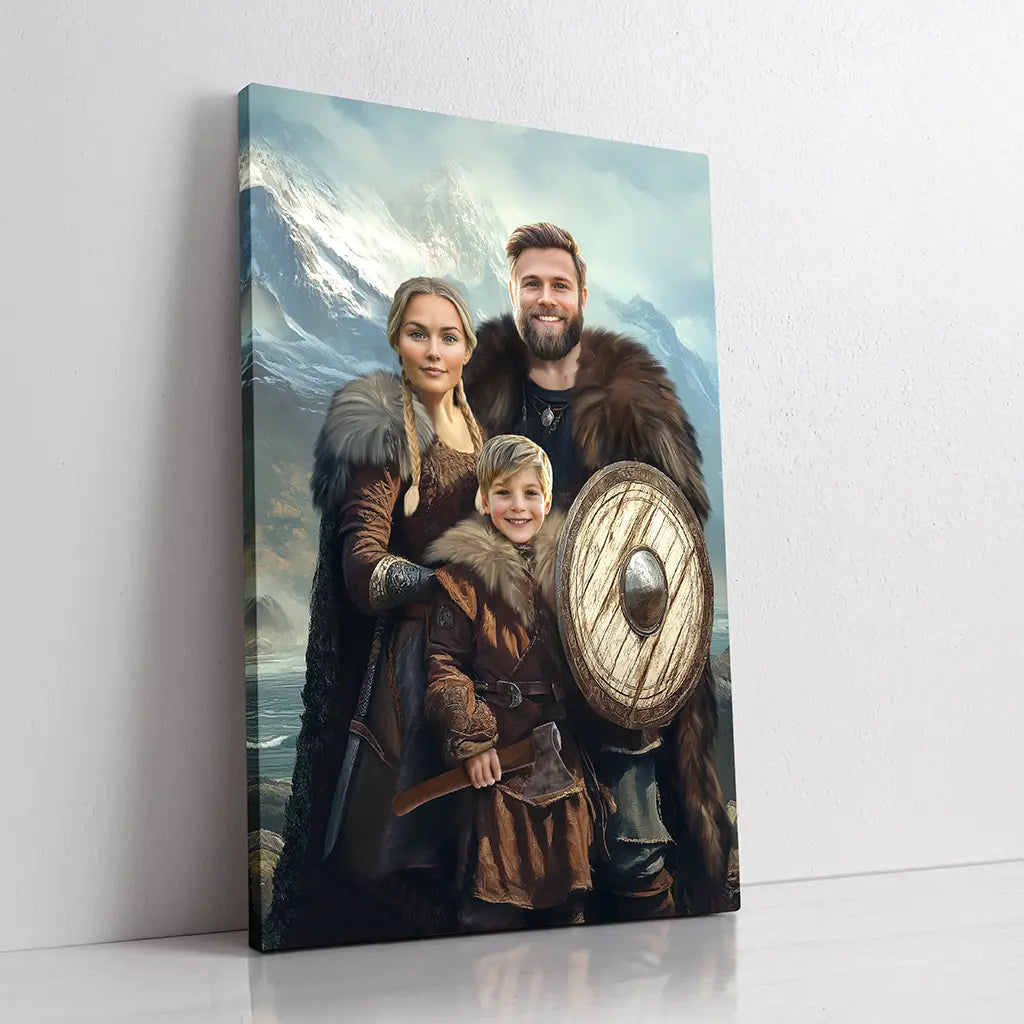 The Viking family custom portrait
