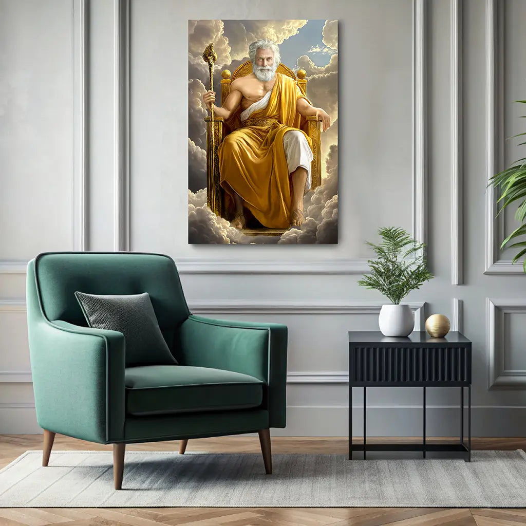 The Zeus custom personalized royal portrait wall decor