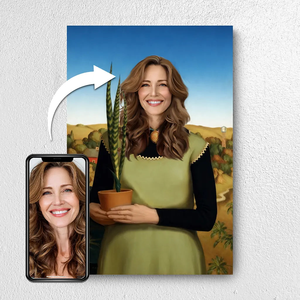 The Woman with Plants