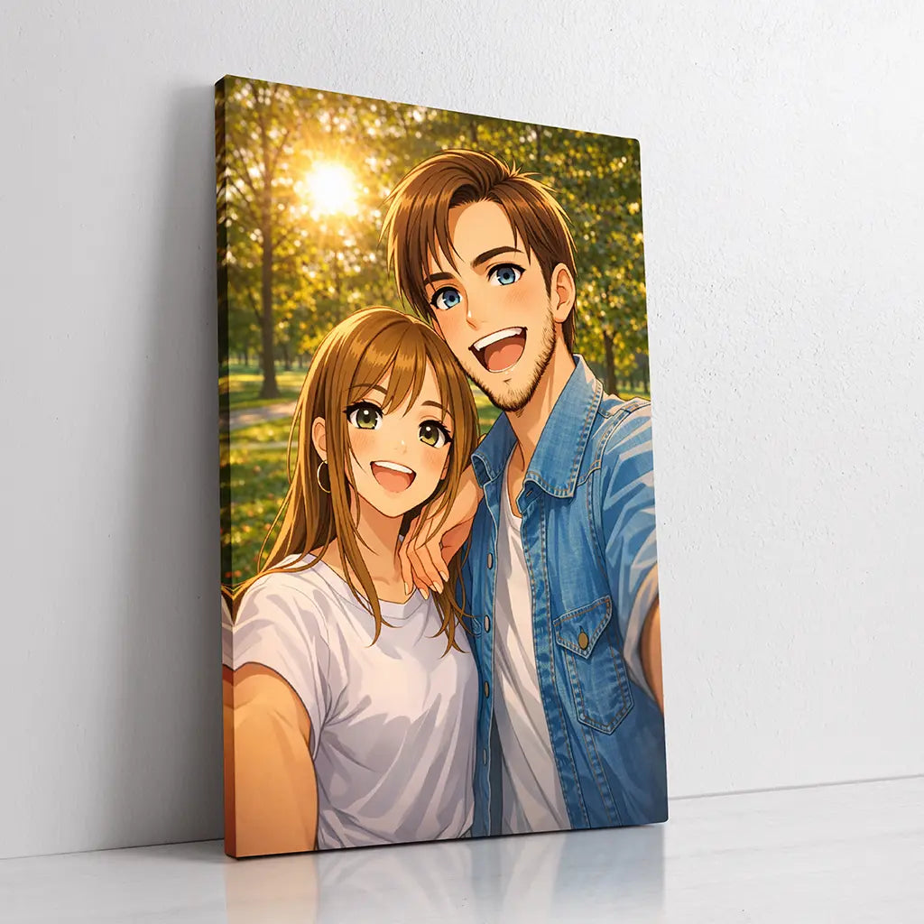 Custom anime portrait from photo (digital or canvas) by MagicPortraits