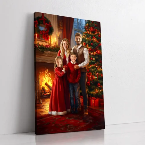 Custom Christmas family portrait