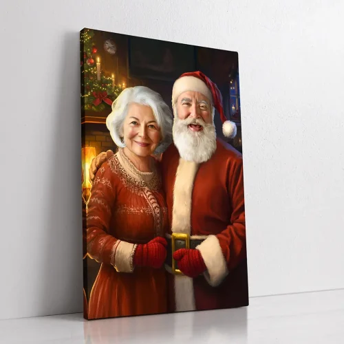 Mr. and Mrs. Claus custom portrait