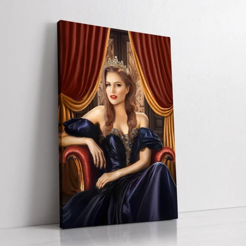 Regal Elegance custom personalized queen portrait