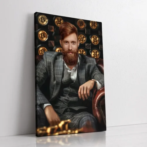 The Crypto Boss custom personalized portrait