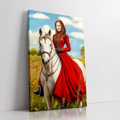 The Elegance custom personalized royal female portrait