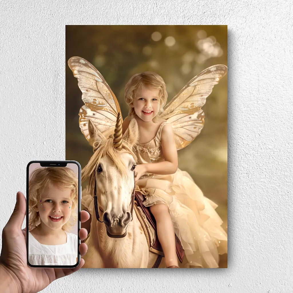 The Fairy Princess custom personalized portrait from photo