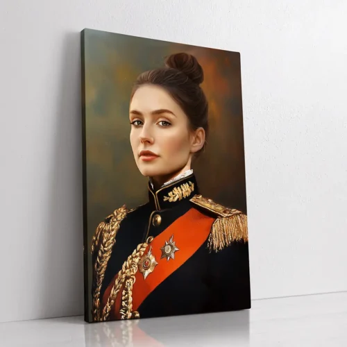 The Lady General custom personalized female portrait