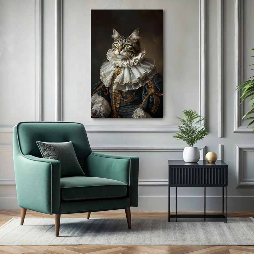 The Lord of Cats custom personalized cat portrait wall decor