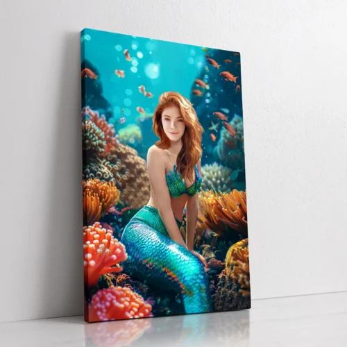 The Mermaid custom personalized female portrait