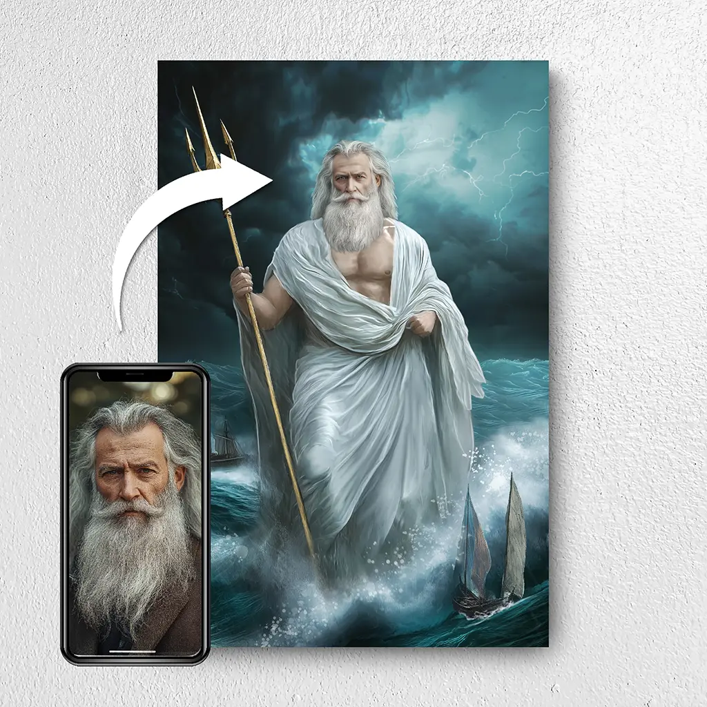 The Poseidon custom royal portrait from photo