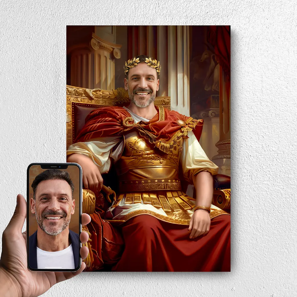 The Roman Imperator custom personalized portrait from photo