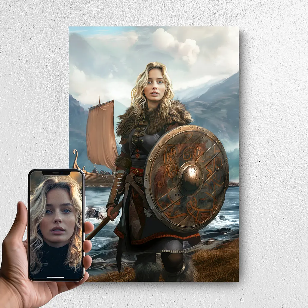 The Shield Maiden custom personalized female portrait