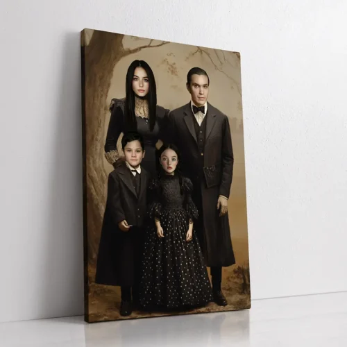 The Spooky Family custom personalized portrait