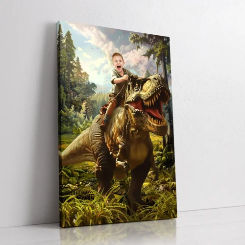 The T-Rex Rider custom personalized portrait